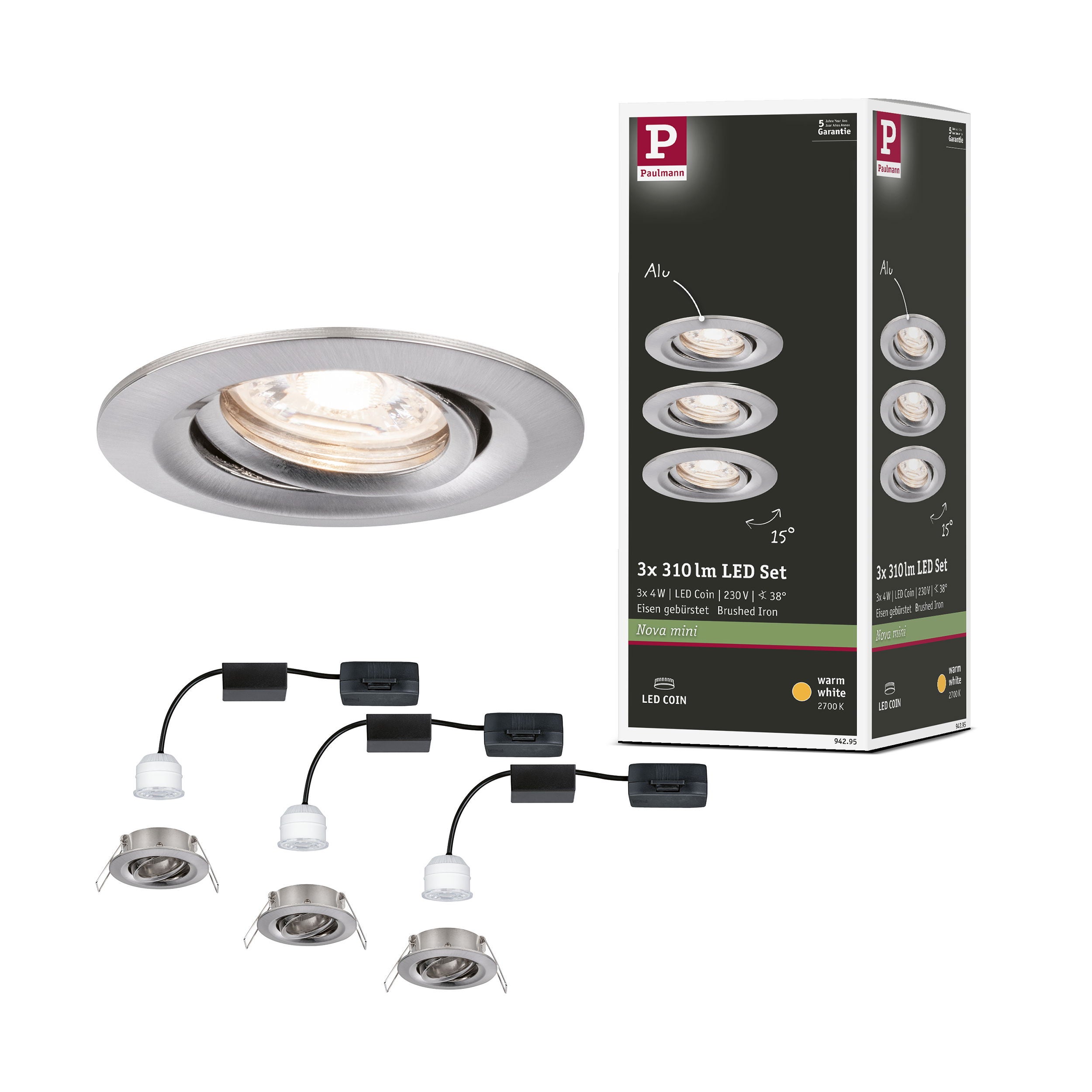 Paulmann Spot Encastré LED Nova Mini Coin Kit De Base