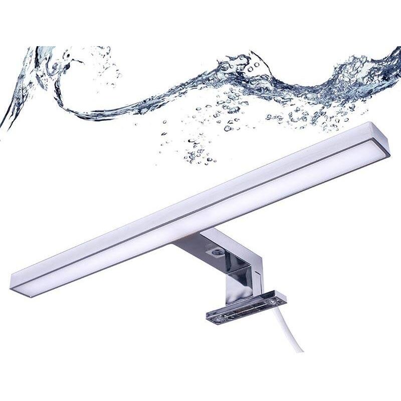 Kinkiet łazienkowy Lampa sufitowa łazienkowa Lampa do makijażu Montaż bez wiercenia chromowana Lampa LED do lustra łazienkowego