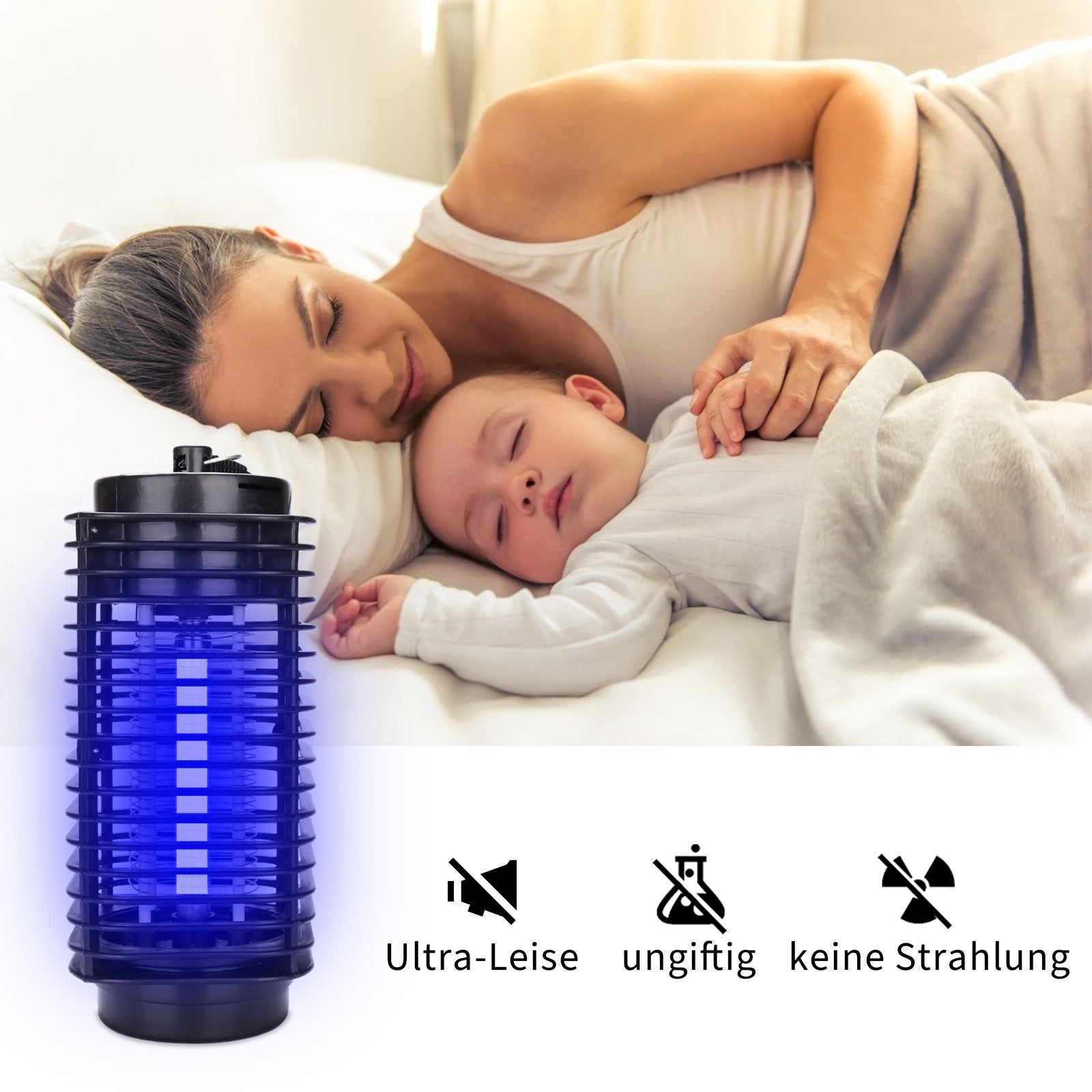 Lampe Anti Moustique 3W Lampe UV LED Tue Mouches Intérieur et Extérieur Tue Mouches Destructeur D' Electrique - 5