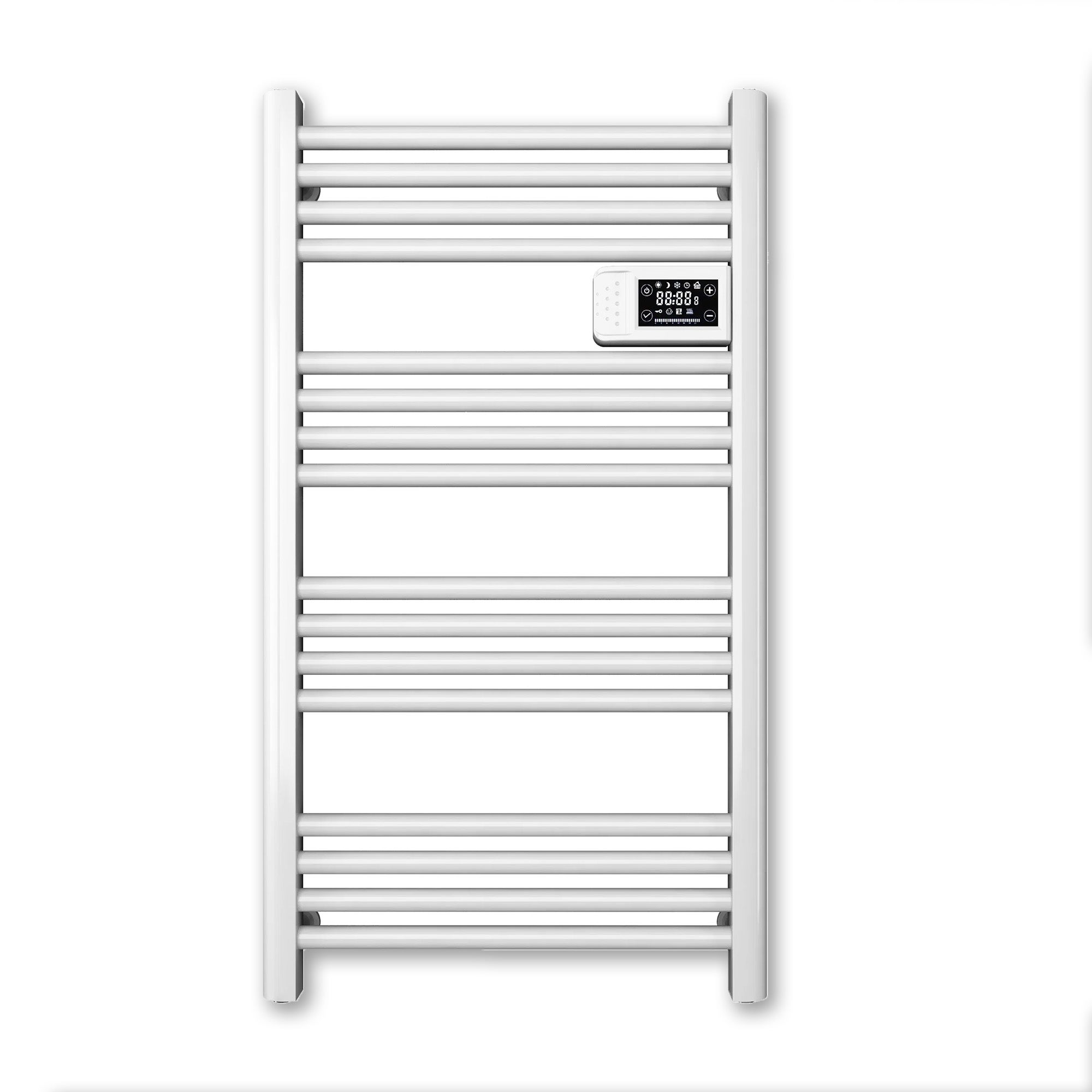 Asciugamani Elettrico Da Parete Omiros - 500 W, Bianco, Touch Screen, Riscalda Bagno