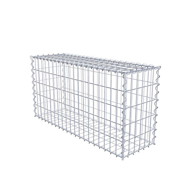 Gabion en acier galvanisé 100x50x30cm (LxHxP), mailles 5 x 10cm, Spirale, cage métallique pour mur ou jardin
