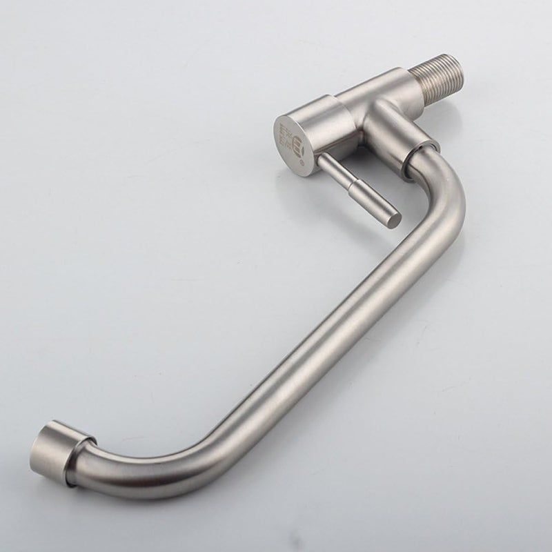 Nowoczesna ścienna bateria kuchenna z obrotową wylewką ze stali nierdzewnej