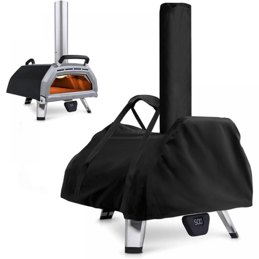 Pokrowiec ochronny na piec do pizzy, wodoodporny i odporny na warunki atmosferyczne, akcesorium do pieca do pizzy, czarny, 83 x 52 x 34 cm