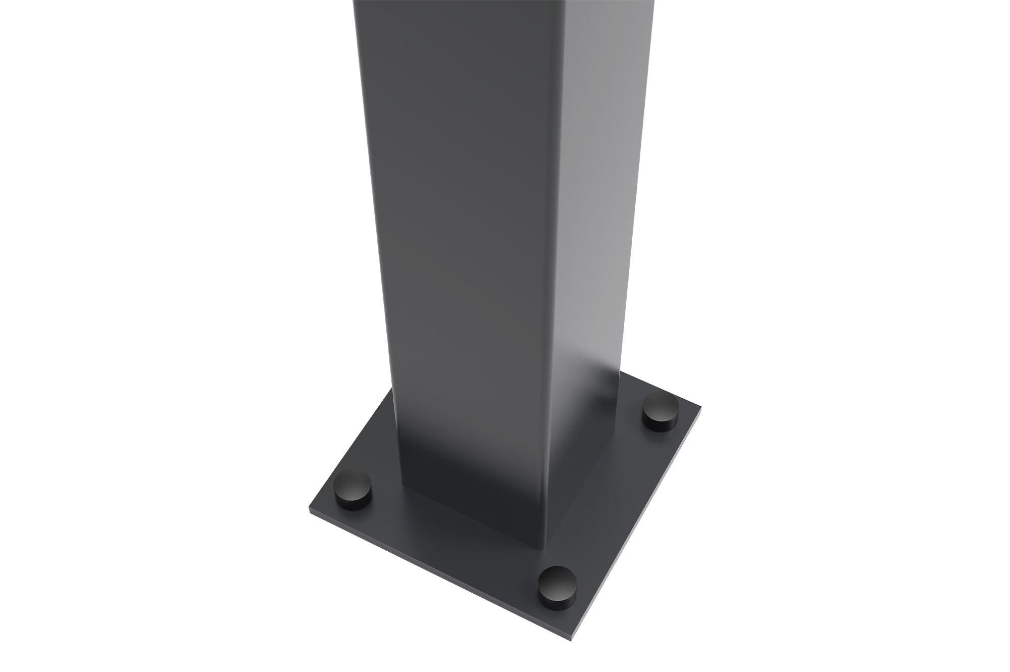 Lot de 2 poteaux en fer CARMO 10x10cm H.145cm noir - 8
