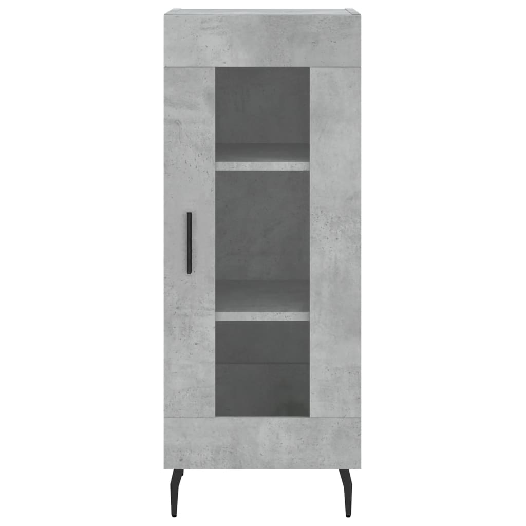 Buffet en contreplaqué gris béton 34,5x34x90 cm - COMFORTXL - 5