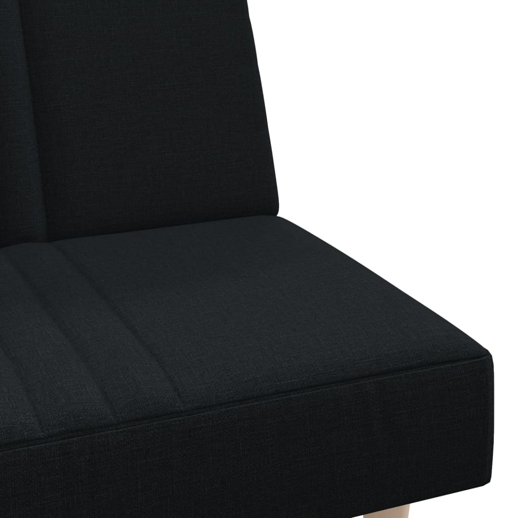 Divano letto 200 x 89 x 70 cm tessuto nero 02_0021012 - 6