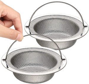 Filtro Per Lavello In Acciaio Inox 304 (Confezione Da 2) – Cestello Raccogli Alimenti Con Manico, Diametro 7,5 Cm, Antiruggine - 5