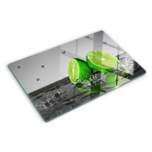 Tulup Planche De Cuisine En Verre 80x52 - Lime Dans L'eau