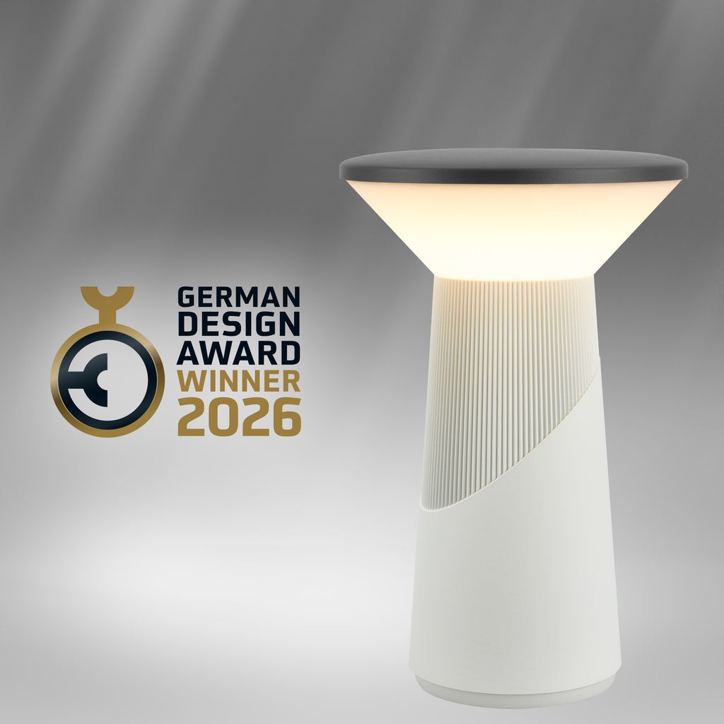 Lampe de table LED - German Design Award - Sans fil - Intensité variable - 15 x 24 cm - Blanc chaud - 2,6 W 200 lm - Briloner - 8