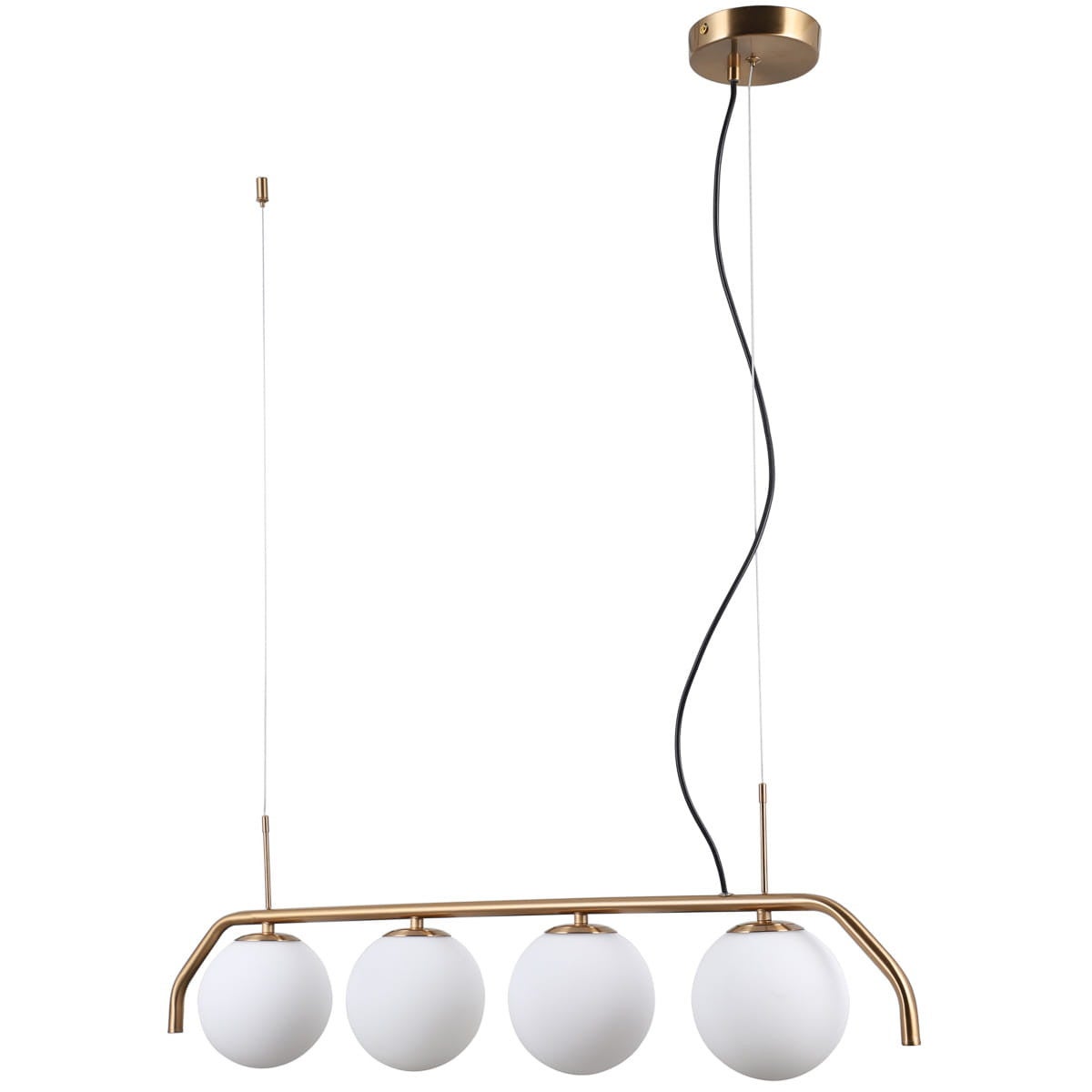 Lampa wisząca Carimi mosiężny miodowo-biała 4 x G9 x 5W wym:94x90x15cm Italux