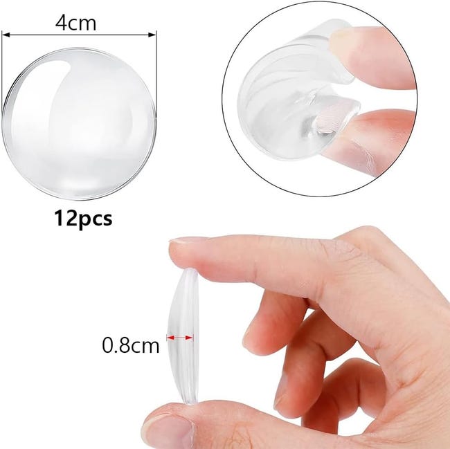 2 Fermaporta Da Parete Con Viti Nascoste - Protezione Per Maniglie Porta - Foto 8