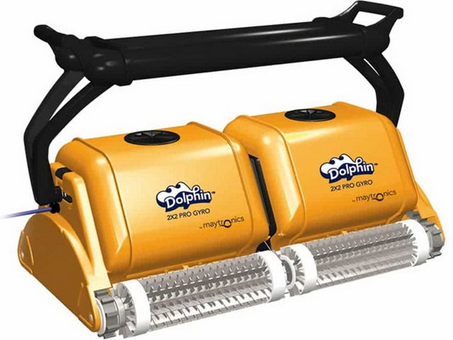 Robot piscine électrique Dolphin 2x2 PRO GYRO brosses combinées