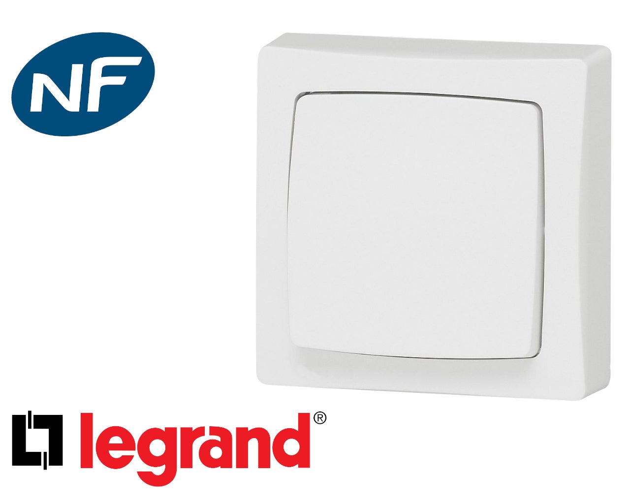 Va-et-Vient Simple Monobloc Oteo LEGRAND 086001 Blanc - 2