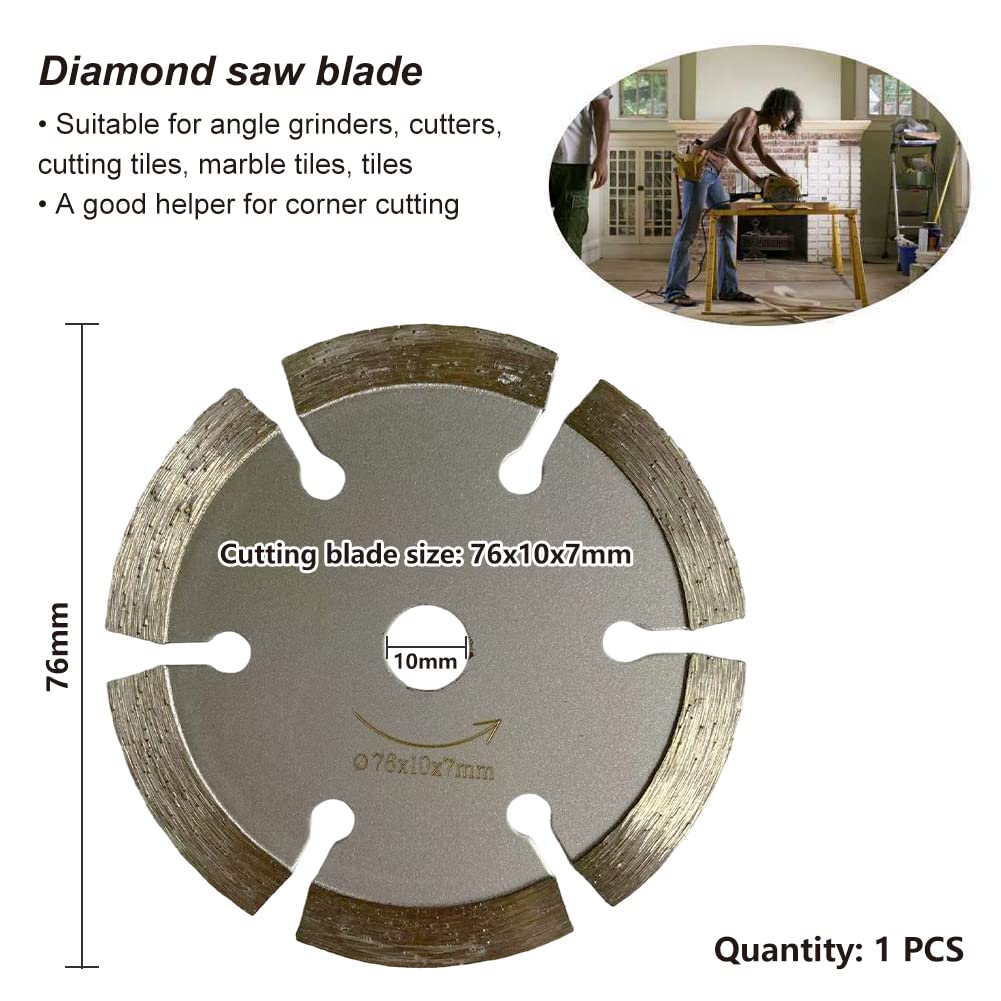 10 Disques Diamant 76mm – Coupe Pierre, Carrelage, Disques à Tronçonner Haute Précision - 2