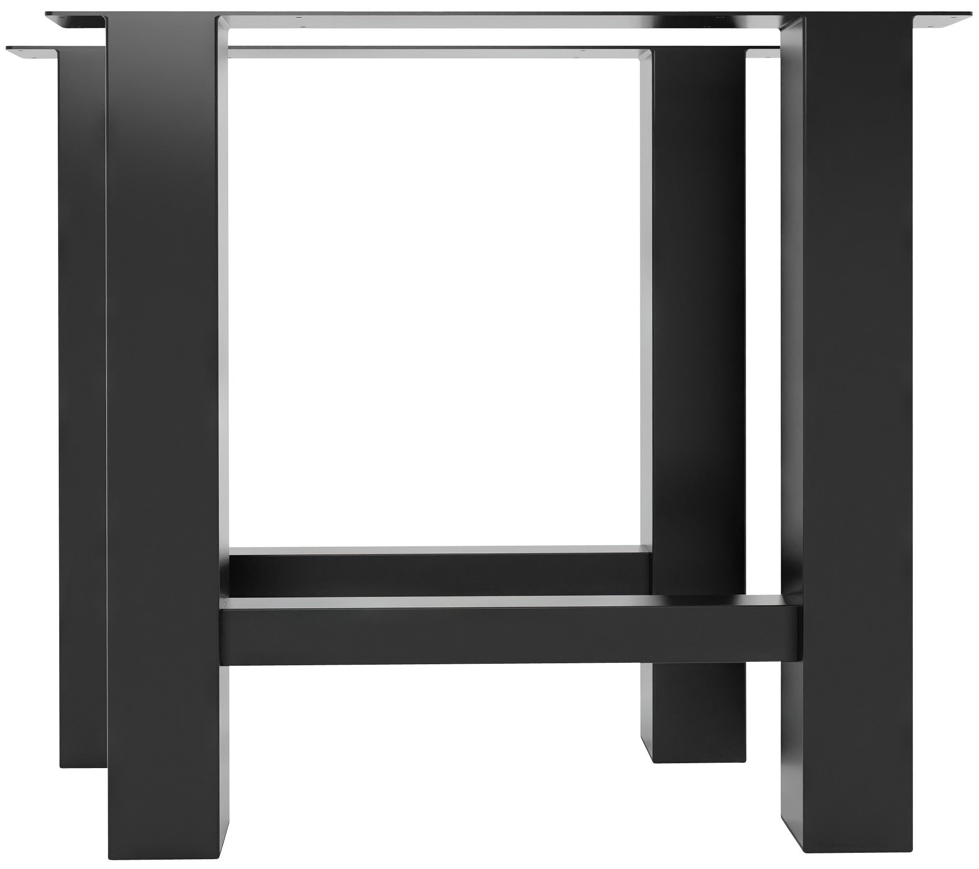 Lot de 2 Pieds design Industriel Harry pour table à manger Noir - 3