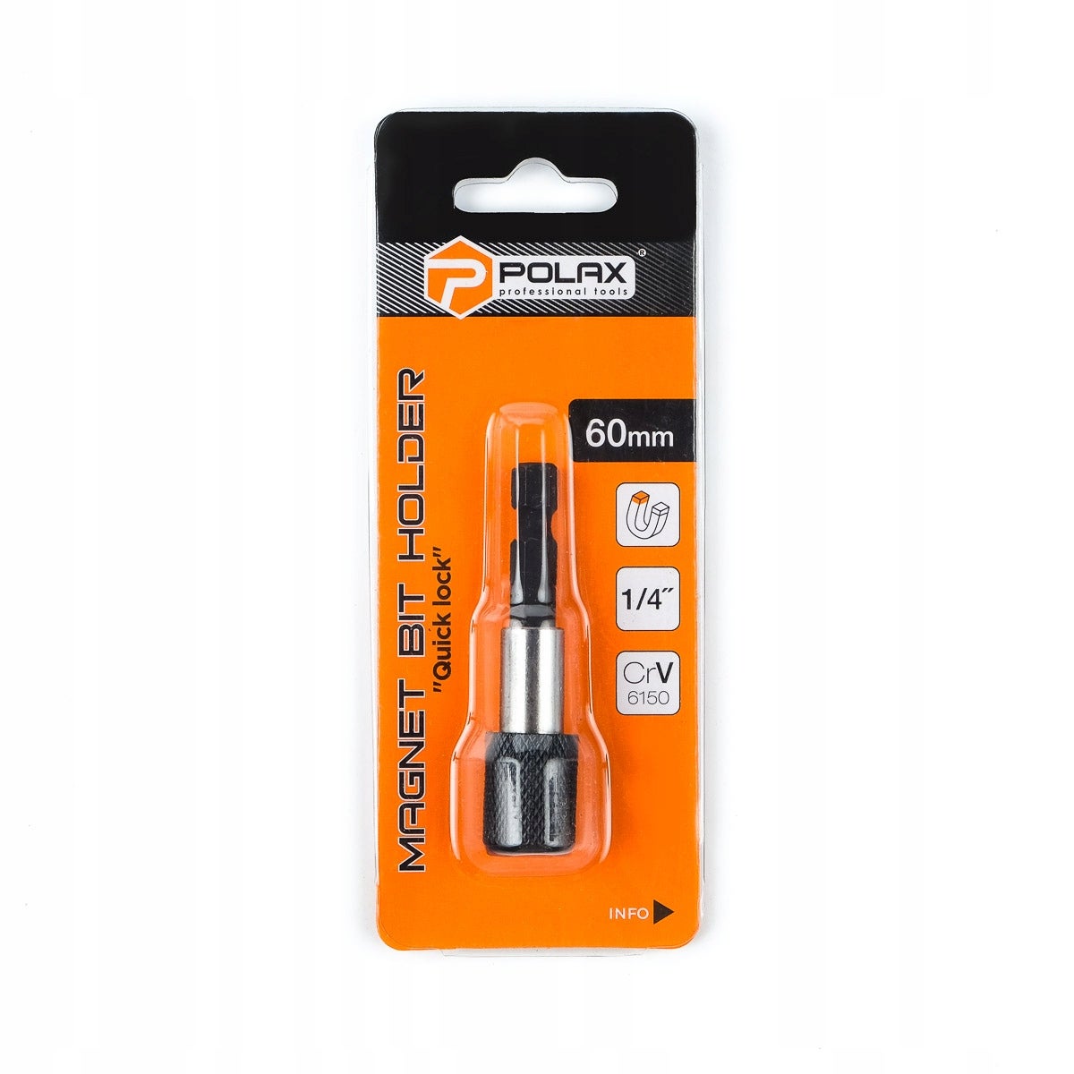 Adapter do bitów magnetyczny Quick Lock 1/4" 60 mm 6150CRV (1 szt) Polax