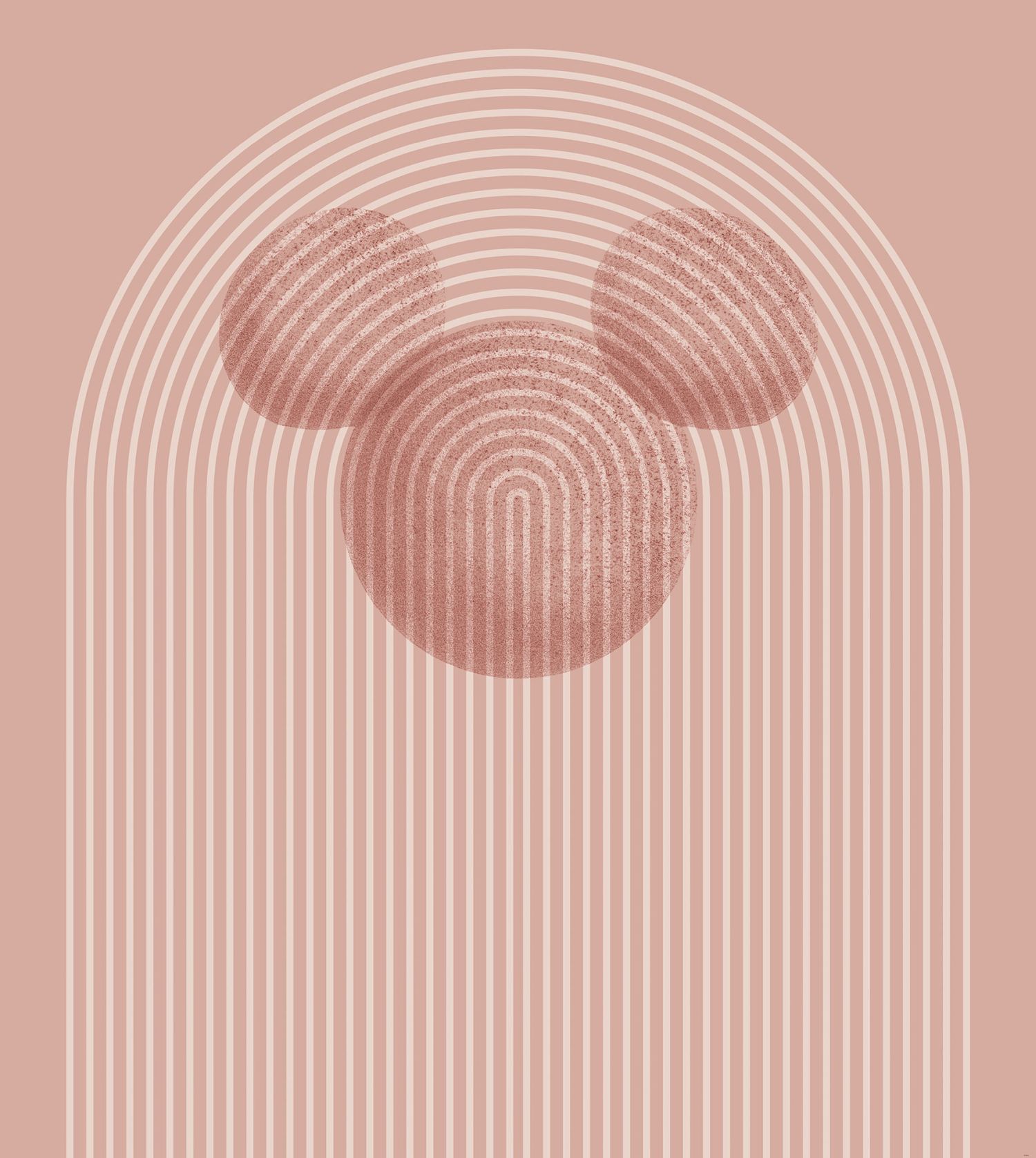 Fotomural mickey mouse rosa viejo - 250 x 280 cm - disney
