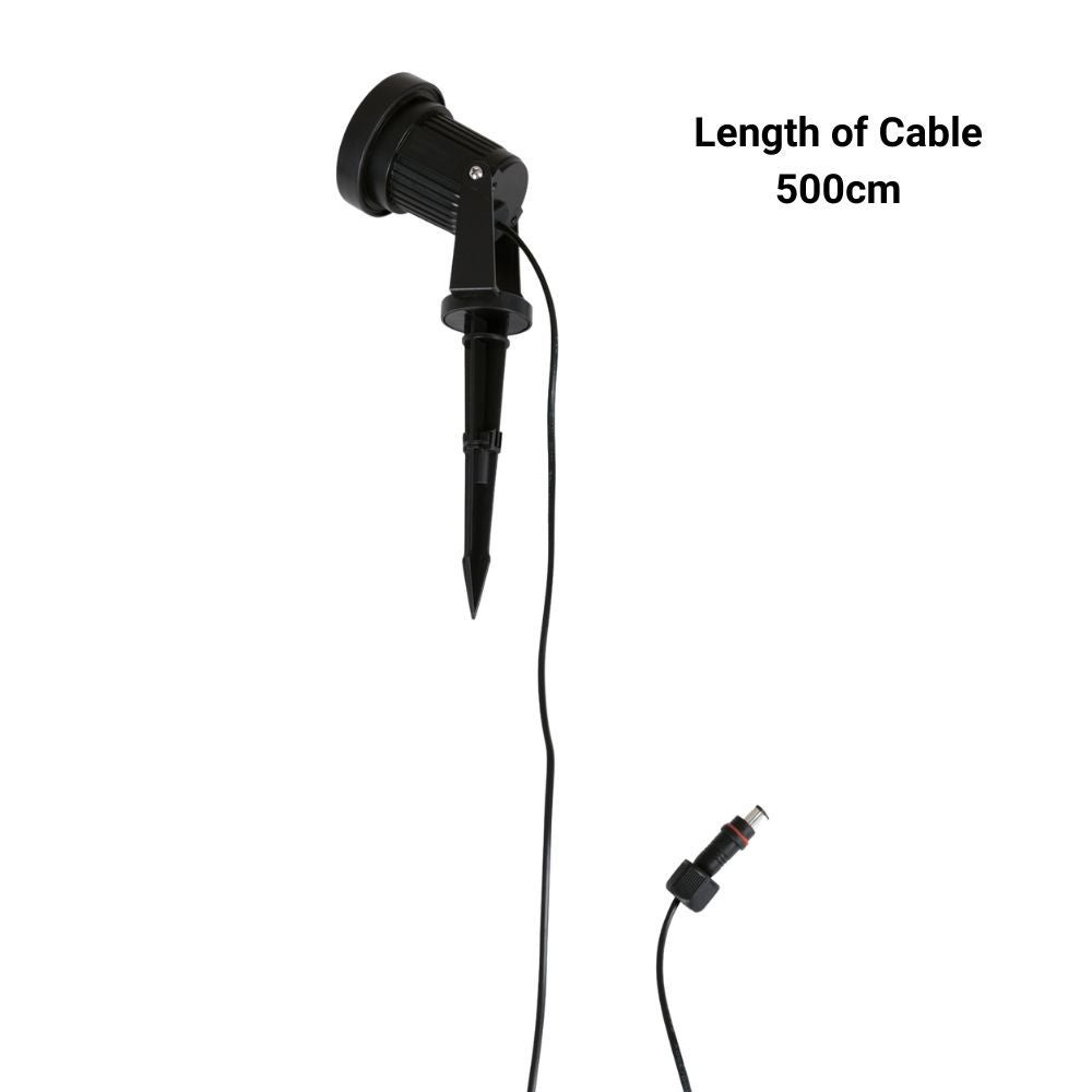 Kit x 4 focos solares para exterior com painel solar - 5W - IP66 - 3000K - Branco Quente - 6