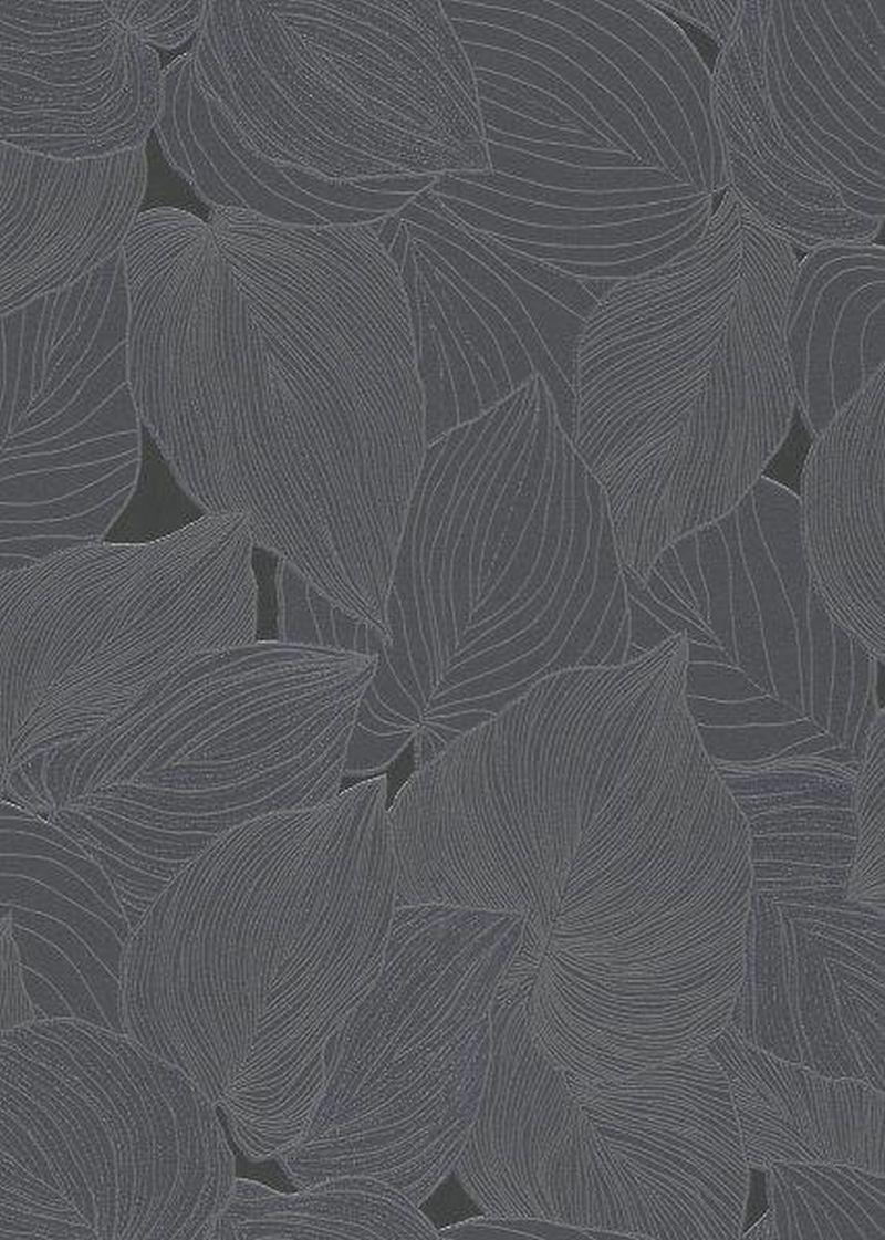 Papier Peint intissé fleurs vintage bleu foncé et vieux rose - 0.53 x