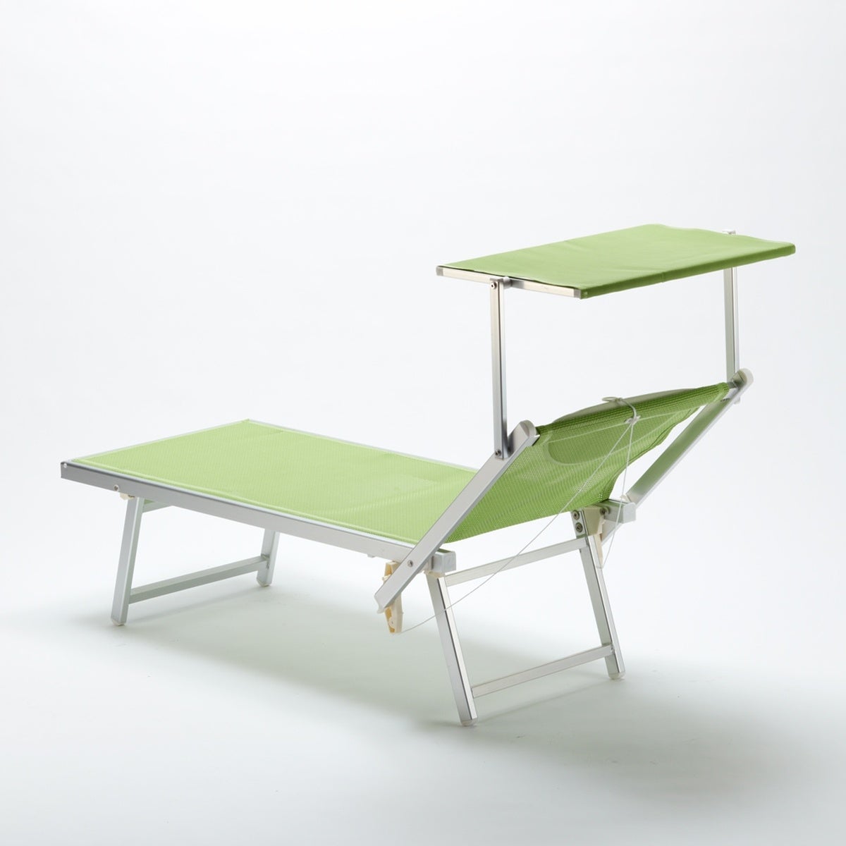 2 Bain de soleil professionnels transat aluminium lits de plage Italia Stock - 6