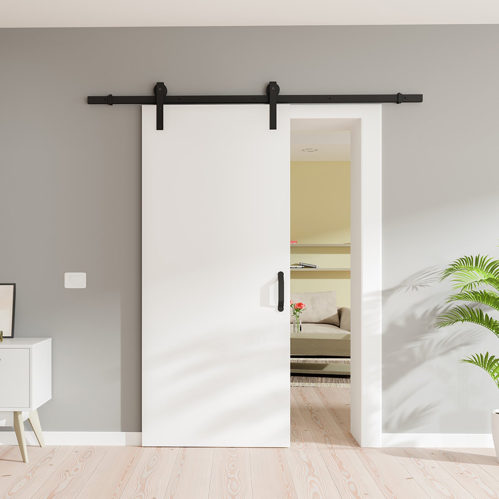 Porte Coulissante Schulte Intérieure Bois Aggloméré - 102 X 220 Cm - Neuve