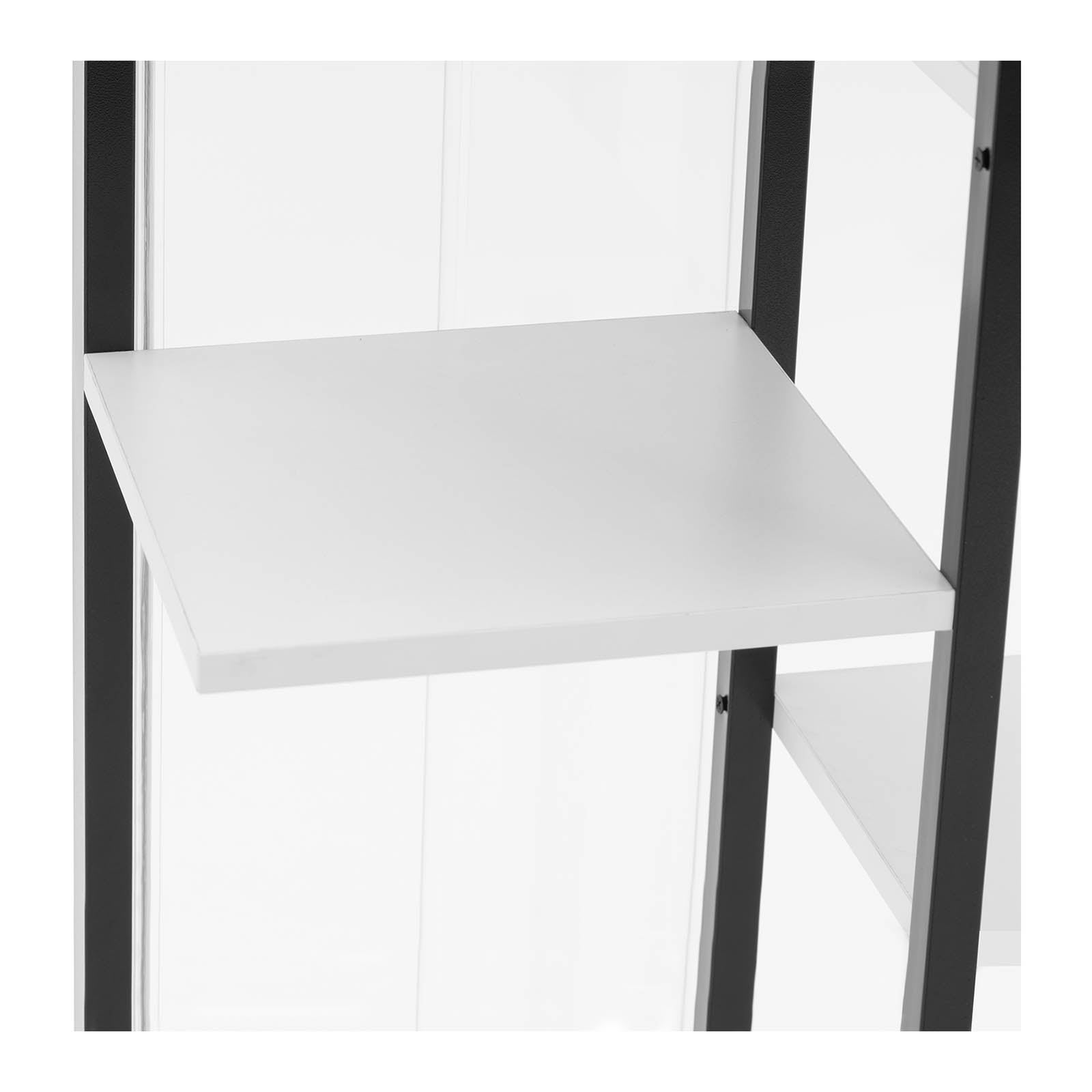 YOURLITE Étagère Murale Suspendue Avec LED,7 Couleurs De Lumière Contrôlées Par Télécommande Ou APP, Avec 8 Crochets En S, Étages En Bois Et Verre,Cadre Métal Noir, Pour Salle De Jeux, Salon, Hexagone