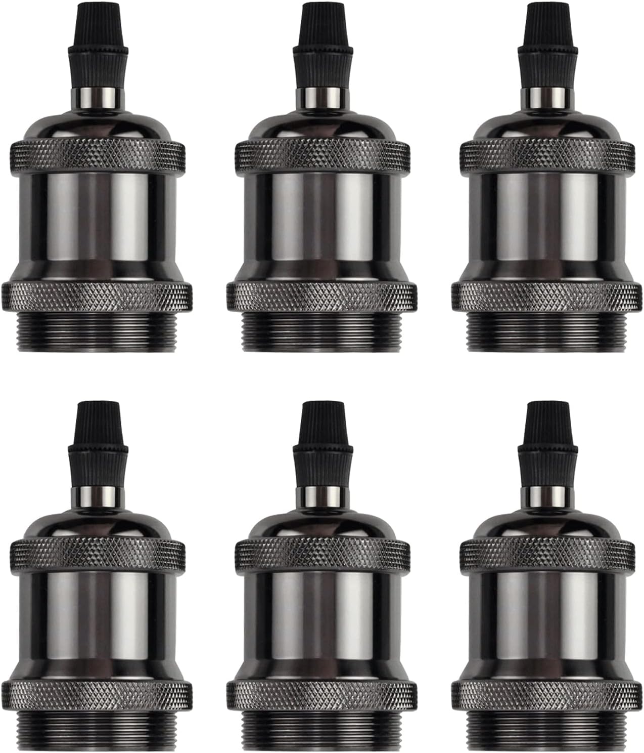 Portalampada E27 nero vintage, lampada a sospensione Edison retrò