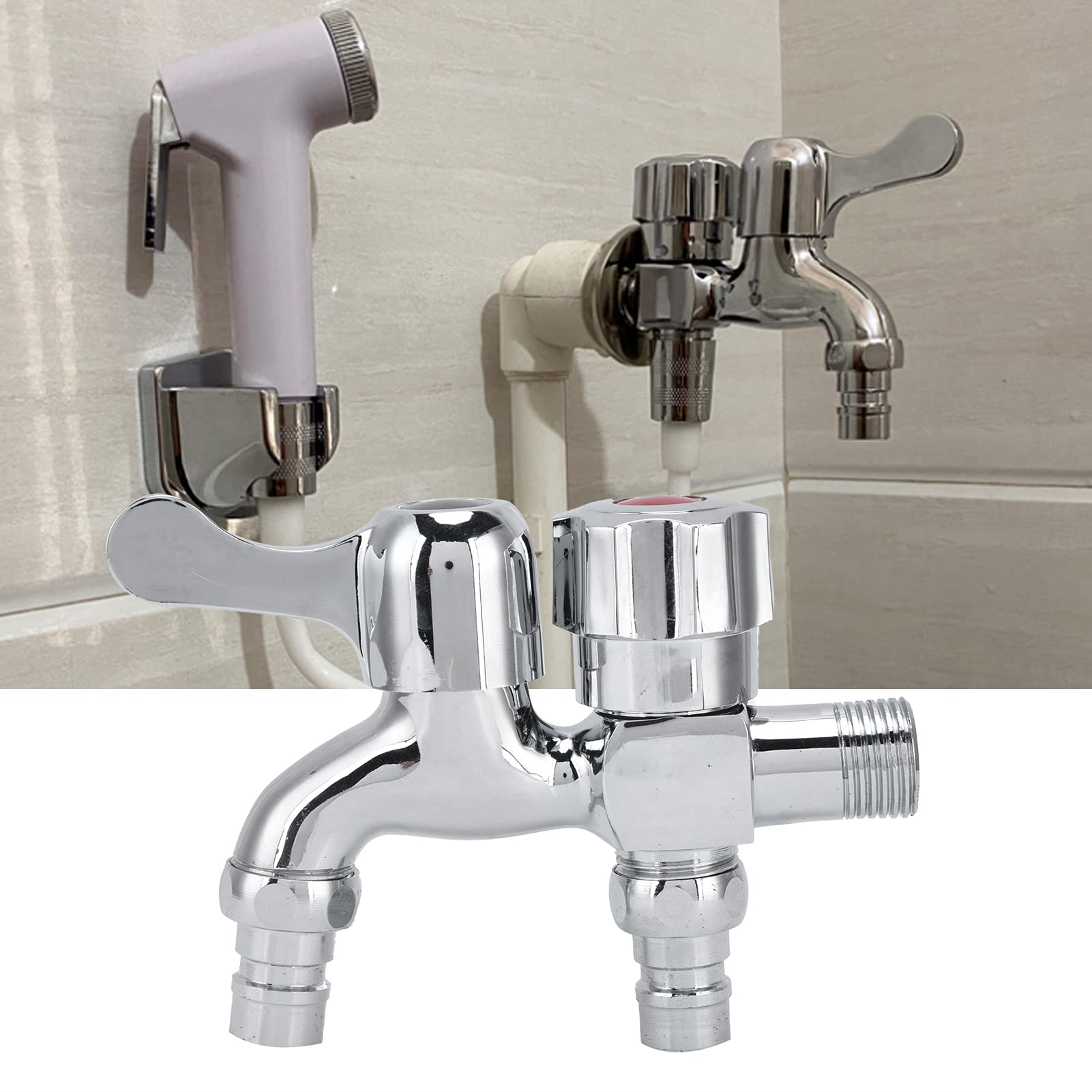 Grifo de lavadora con rosca macho doble G1/2, grifo de agua para