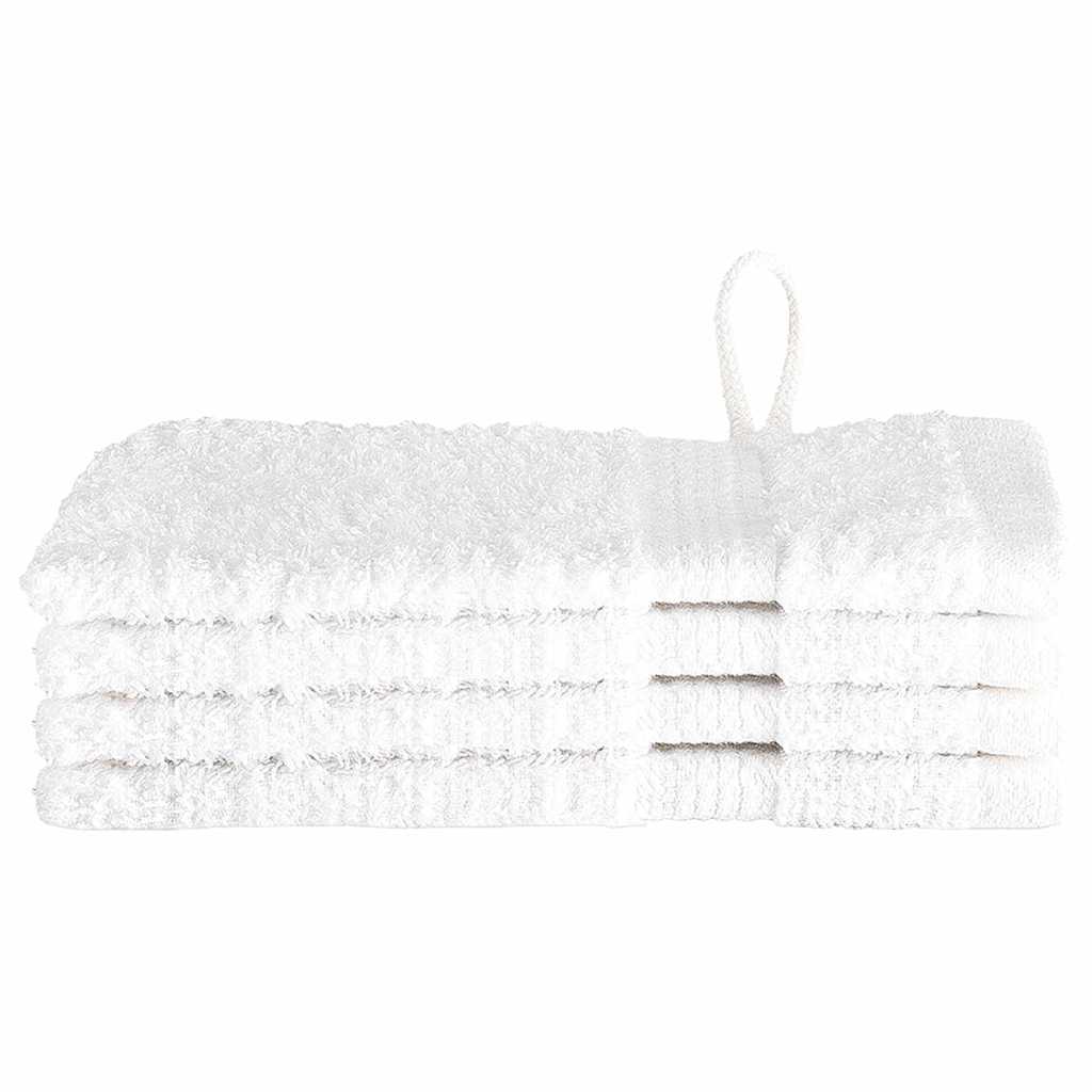 Gants De Toilette Coton - Lot De 4 | 16x21cm Blanc | Doux Et Absorbants | Qualité Gözze