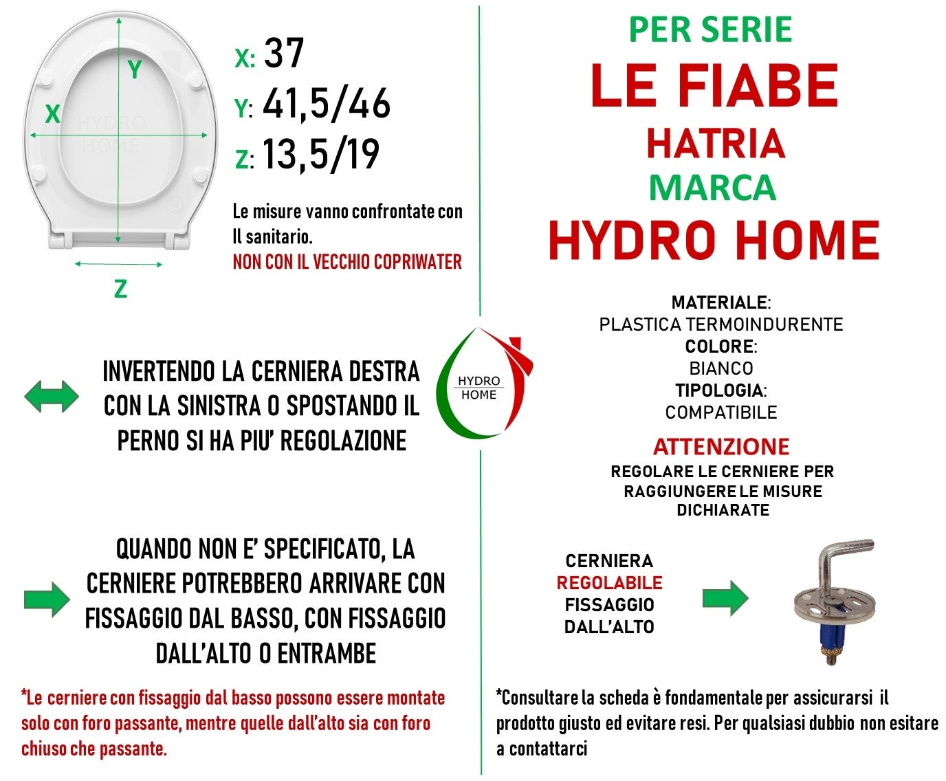 SET VAS WC HATRIA, LE FIABE Y1AC01 CU CAPAC SOFT CLOSE YXWW, INCLUS