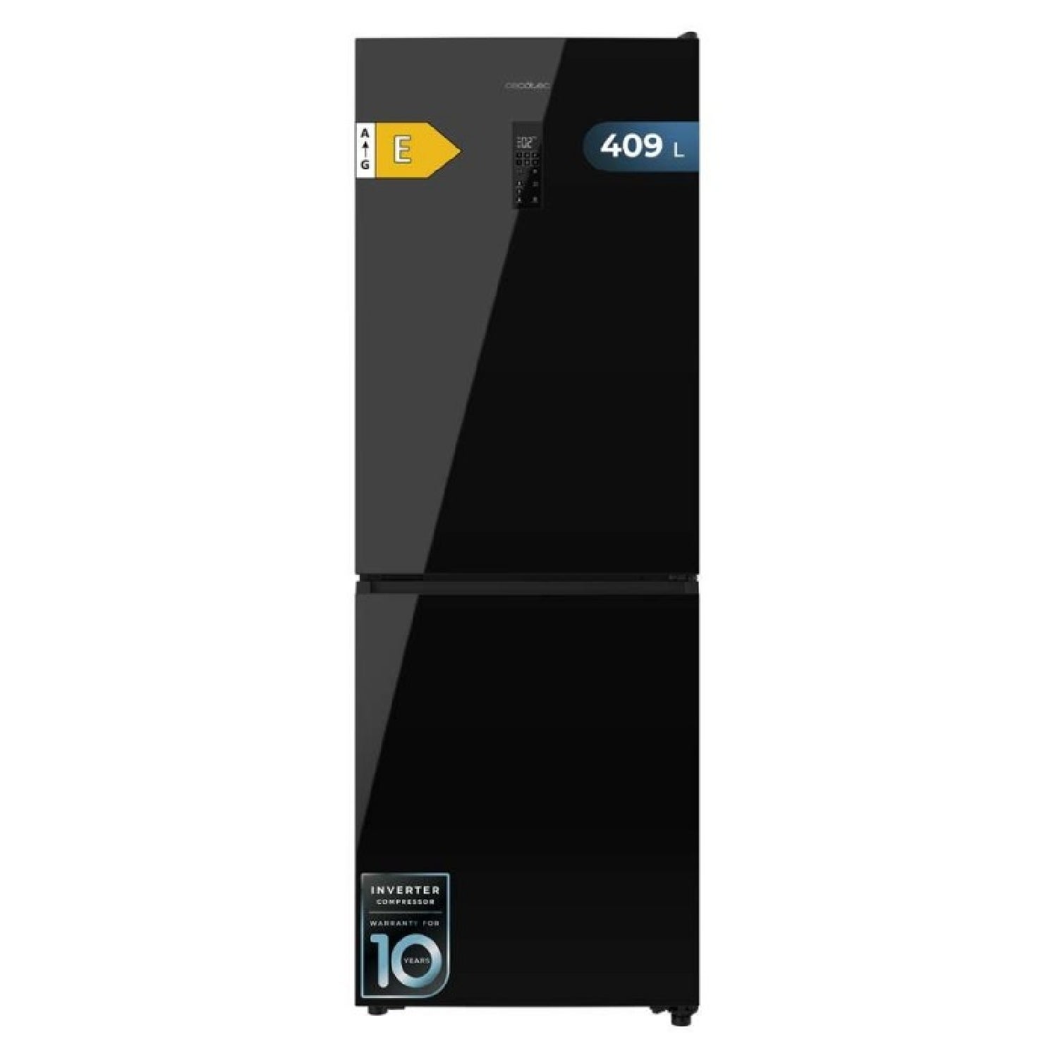 Cecotec Frigorífico Combi 409L Total No Frost Bolero Coolmarket Combi 409 Black Glass E. Altura 185Cm, Max Inside Con Vip Tech , Leroy Merlin