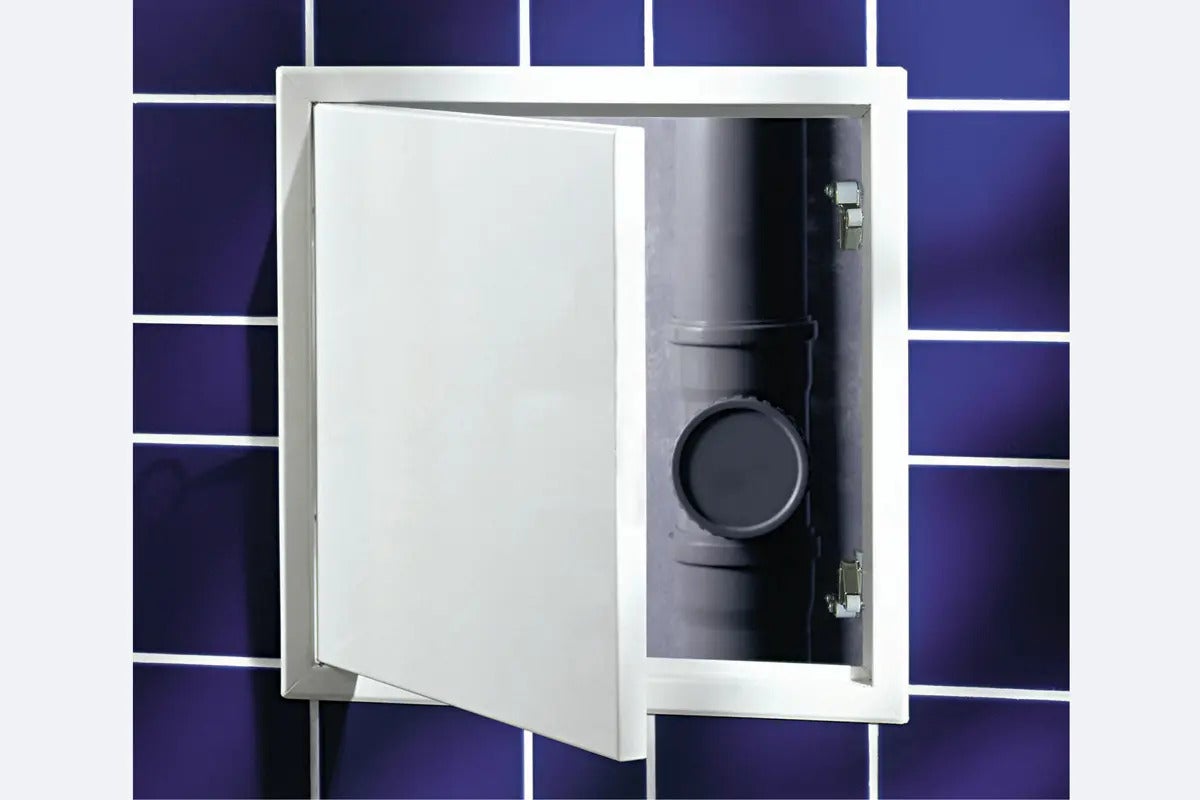 Porte d'inspection FETSoft Comfort mm 600x600 | Couleur Blanc RAL 9016 | Fermetures à pression cachées | Porte amovible | Unité de vente : 1 - 9