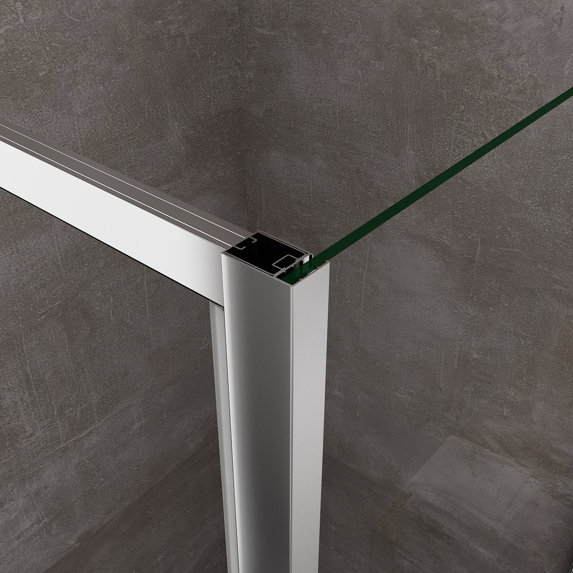 Box Doccia Con Parete Fissa Laterale e Porta Rototraslante Con Perni Asimmetrici Vetro 8 MM H 200 CROMO 100 (98-100) FISSA x PORTA 80 (77-80) - 4