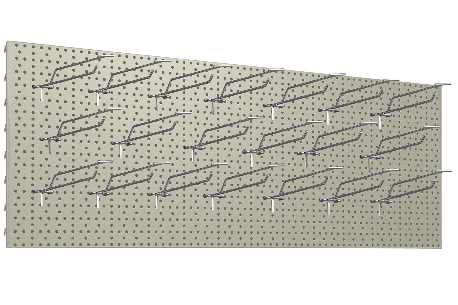 Zestaw Tablica warsztatowa 100x40cm kremowy + 20x Zawieszki pojedyncze z wysięgnikiem fi4 20cm KTD
