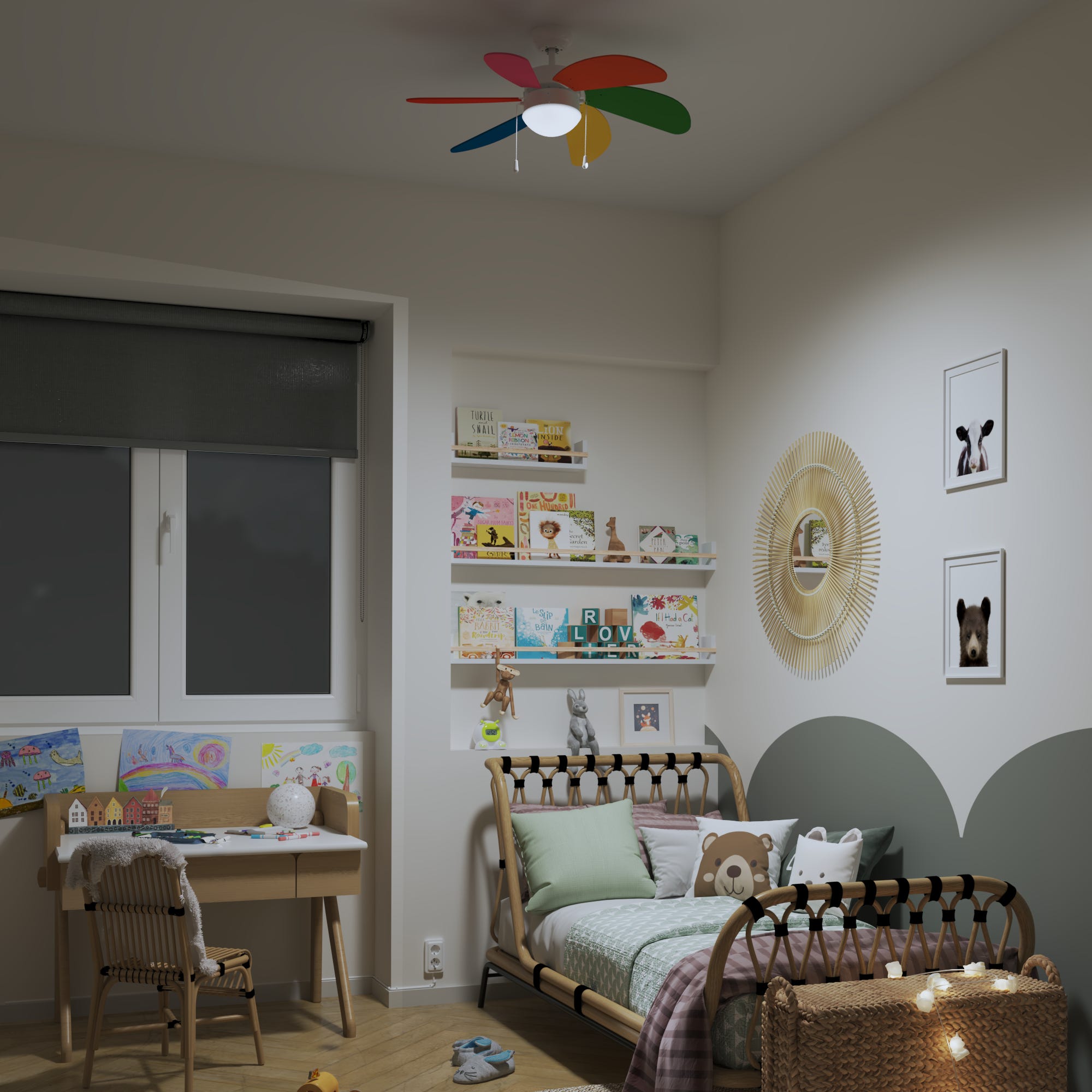 Ghirlanda LED TAKIA 10 lampadine a unicorno - Bianco - Luce calda 2700K - 290 cm - USB + batterie - 2