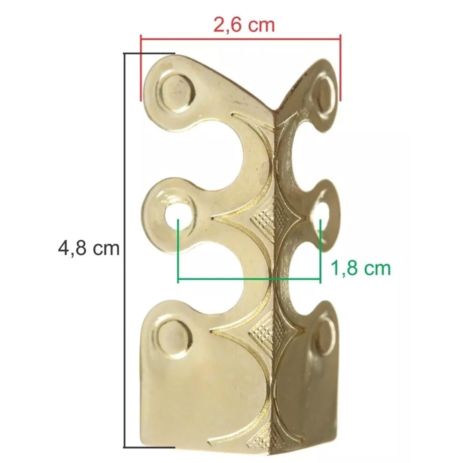 Protecteurs d'angle de Plinthe en Métal, 8 Pièces Protection d'angle en Métal Vintage avec Vis, Protecteurs de Coin de Plinthe pour Armoire,Boîtes - 2