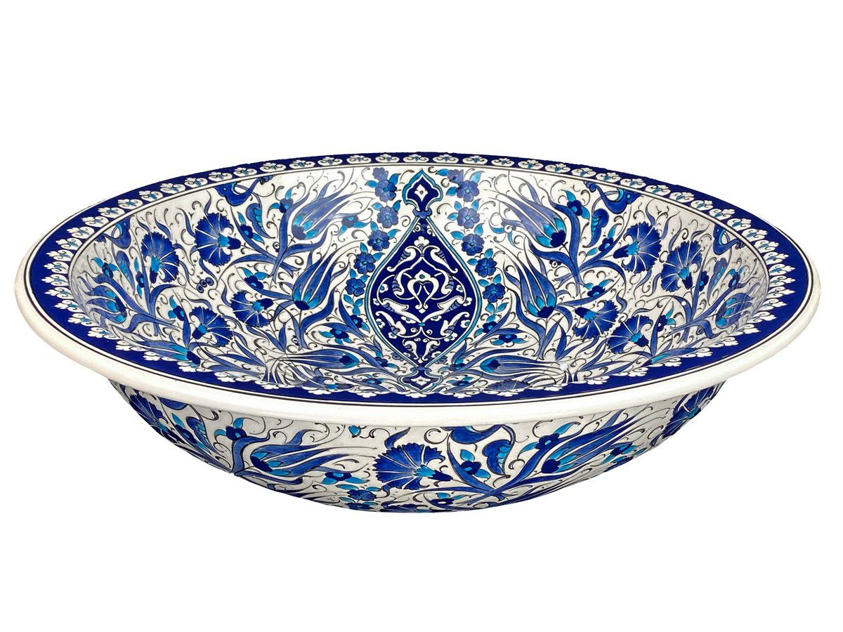 Lot Céramique Arménienne Havdallah - 4 Pièces Peintes à La Main Avec Fleurs Colorées Et Étoile De David