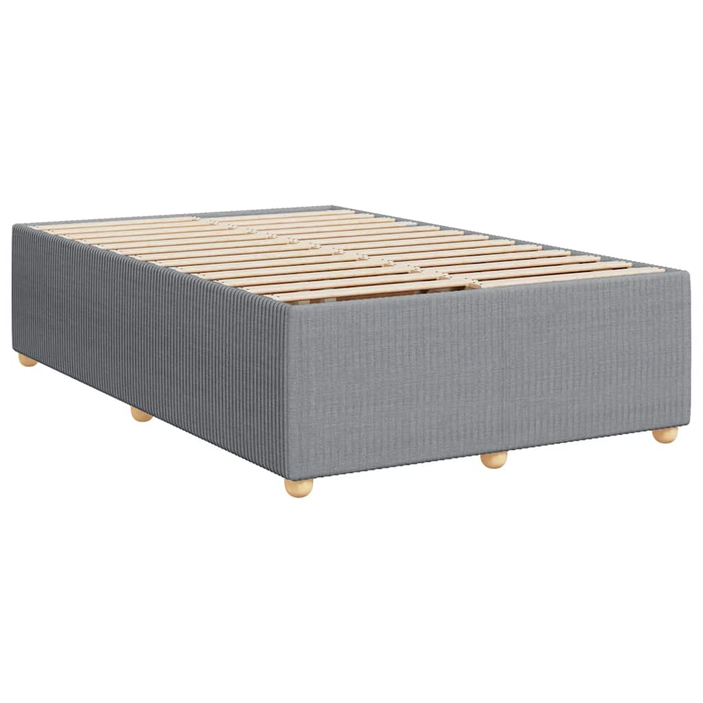 vidaXL Cadre de lit sans matelas gris clair 120x200 cm tissu - 3