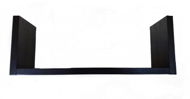 Prateleira de parede preta 60 cm