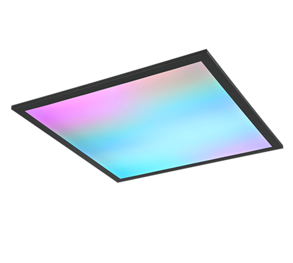 Plafon Beta kwadratowy czarny-multikolor LED 18W 2700K-6500K 2000lm z pilotem wym: 5 x 44,5 cm IP20 metal RL