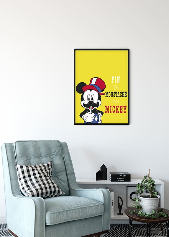 Poster d'art de Komar - Disney Mickey Mouse Moustache - Taille: 50 x 70 cm - 3