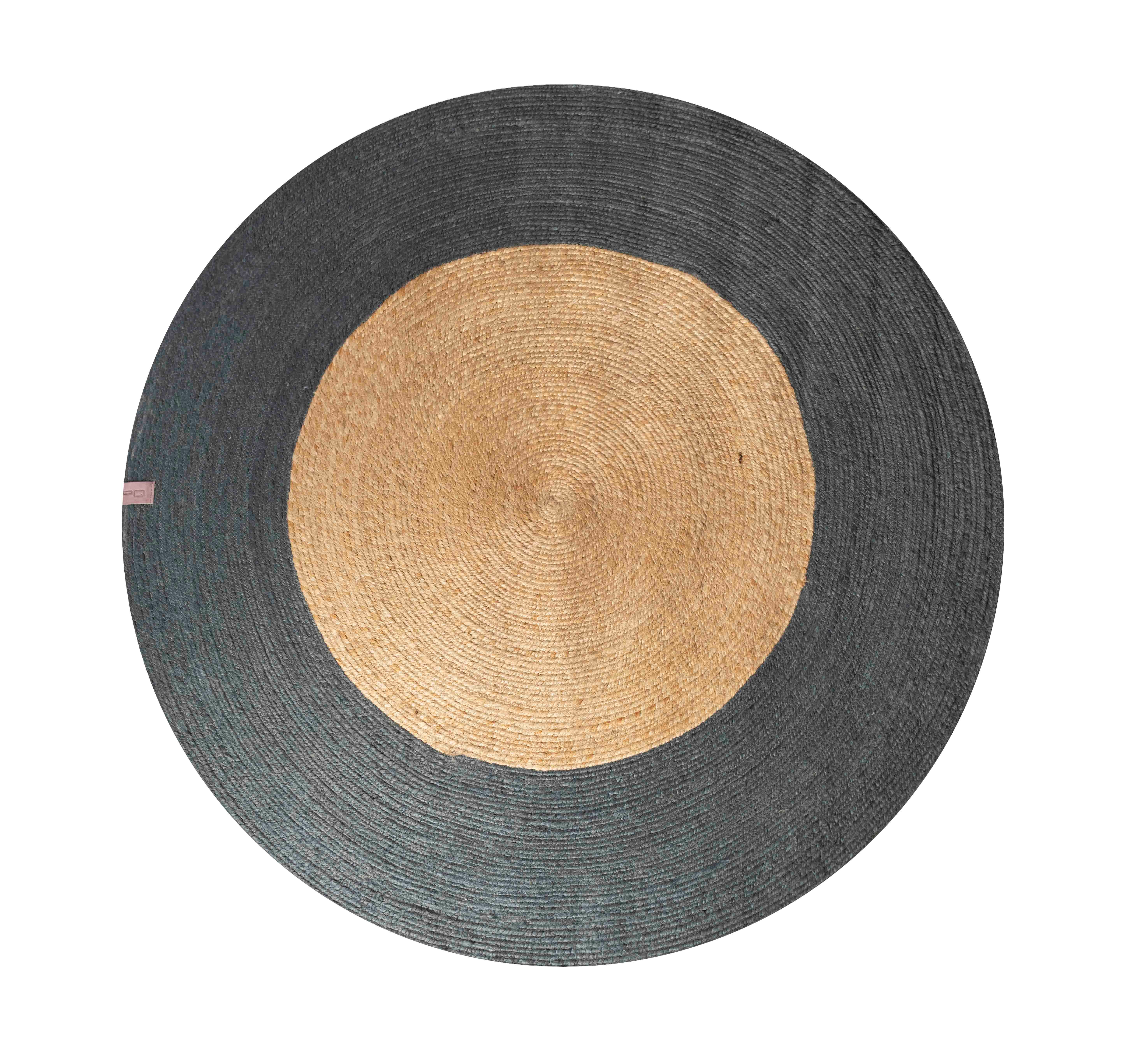 Dywan okrągły Mar Bicolor Dark Grey Ø140 cm – nowoczesny dywan dwukolorowy szary do salonu i sypialni