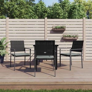 Salon De Jardin 12 Pièces Résine Tressée Noir Avec Coussins - Table Et Canapés D'angle - Capacité 110 Kg Par Siège