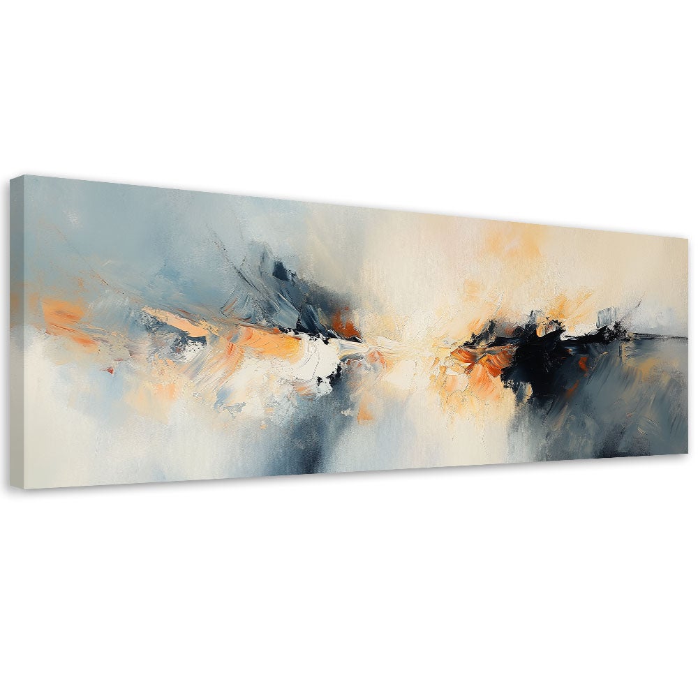 Obraz na płótnie, Abstrakcja Kompozycja Beżowy Złoty Szary 150x50