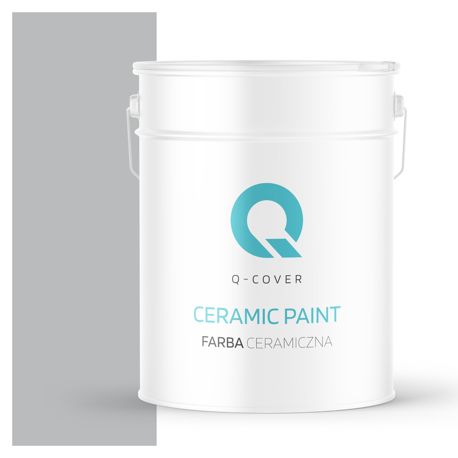 Farba Ceramiczna Do Ścian i Sufitów Q-Cover Szary H1050 Głęboki Mat 10L
