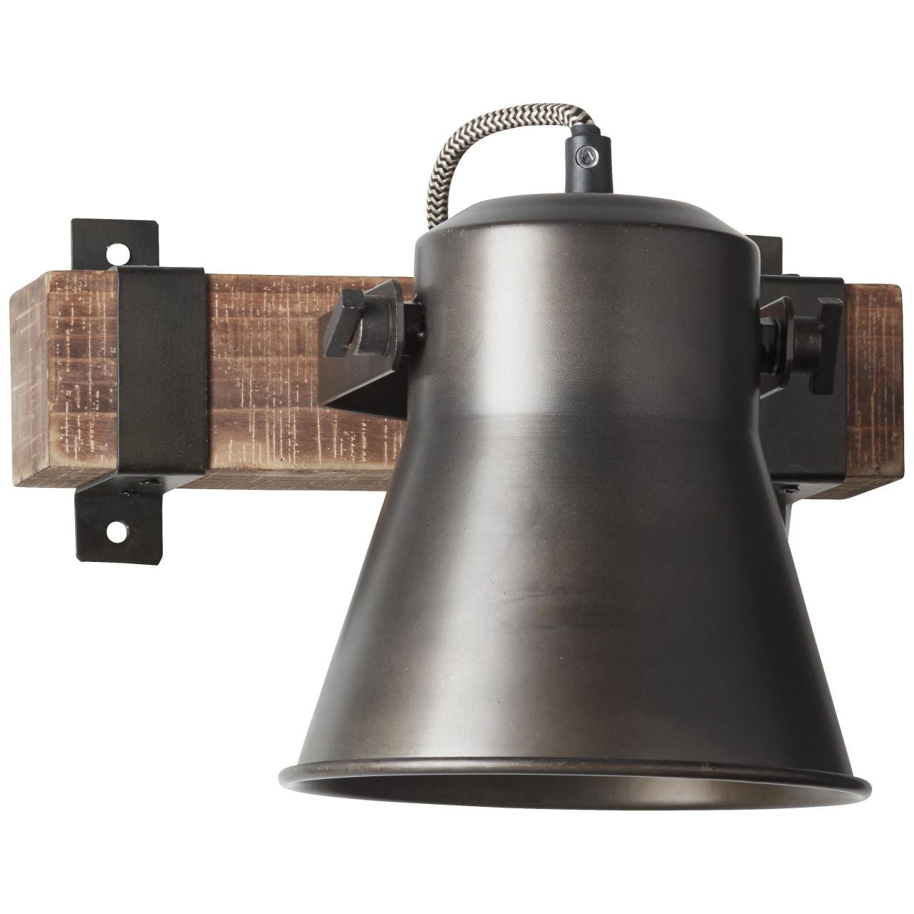BRILLIANT lampa wisząca Tannah 3-płomienna czarna / naturalna, 3x A60, E27, 52W, kabel można skrócić / regulowana wysokość - 2
