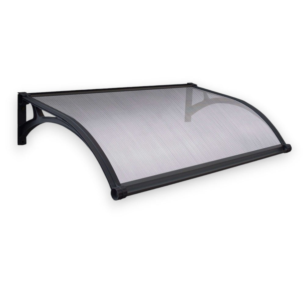 Pensilina porta in Alluminio 150 x 90 cm inclinato Nero - KEPLER