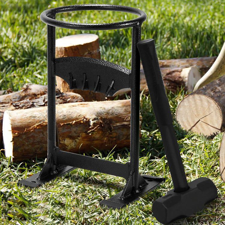 Fendeuse à bois manuelle avec sac Fendeur Bois en Acier Fendeur de bois de chauffage manuel Fendeur de bûches Φ18cm - 3