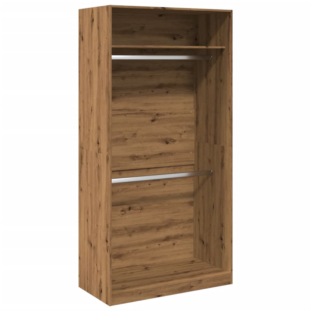 Garderobe Armoire de rangement chêne artisanal 100x50x200 cm bois d
