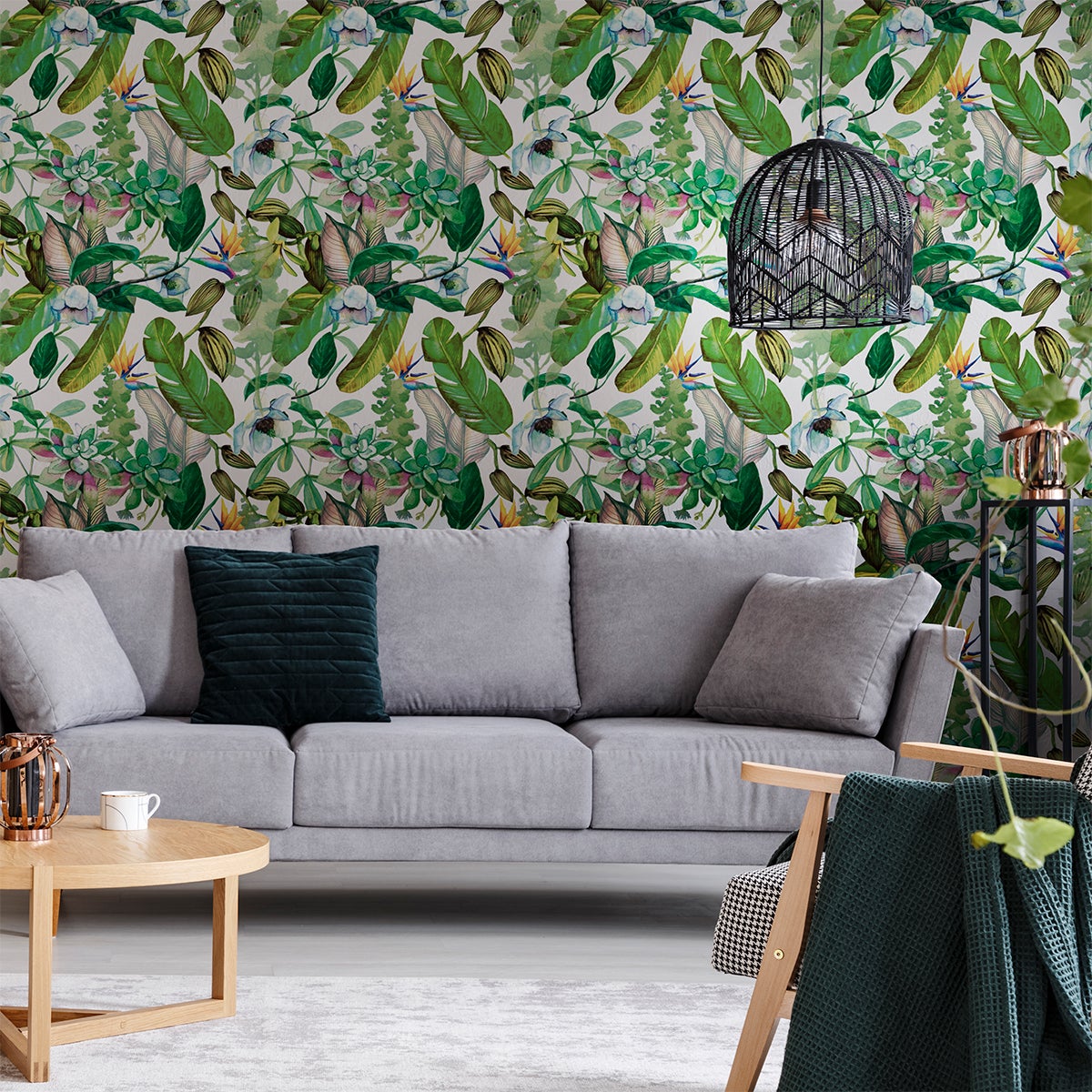 Adesivo carta da parati tropicale Cancún - Sticker adesivo - adesivi murali - 30x30cm - 4